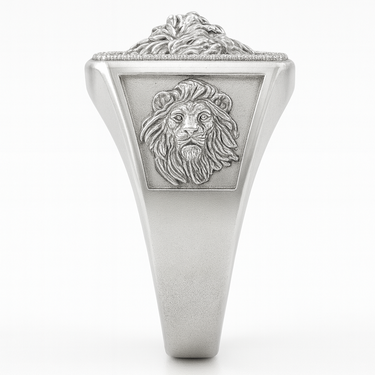 3-Sided Lion Ring – 950 Silver